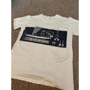 Vintage 90s Hawaii Yesteryear Sailing Graphic Tee Size M USA Made Single Stitch